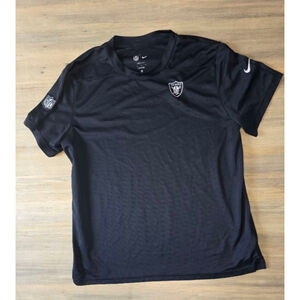 Las Vegas Raiders Dri Fit T-Shirt Mens L Black NFL On Field Apparel Nike Tee